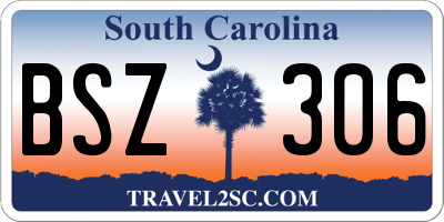 SC license plate BSZ306
