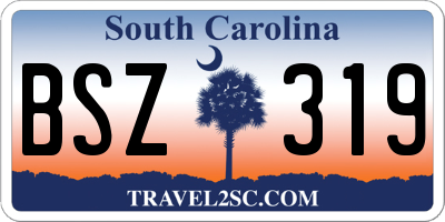 SC license plate BSZ319
