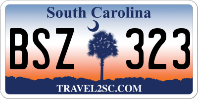 SC license plate BSZ323