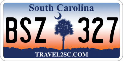 SC license plate BSZ327
