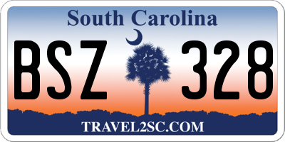 SC license plate BSZ328