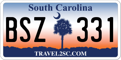 SC license plate BSZ331