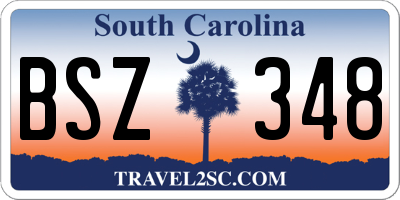 SC license plate BSZ348