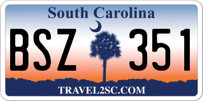 SC license plate BSZ351