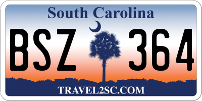 SC license plate BSZ364
