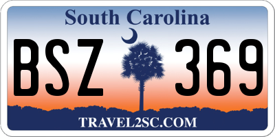SC license plate BSZ369