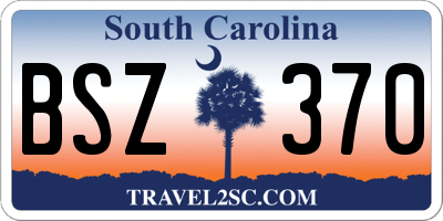 SC license plate BSZ370