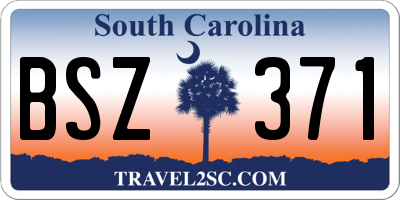 SC license plate BSZ371