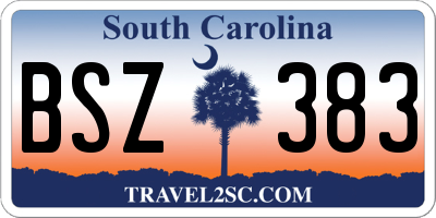 SC license plate BSZ383