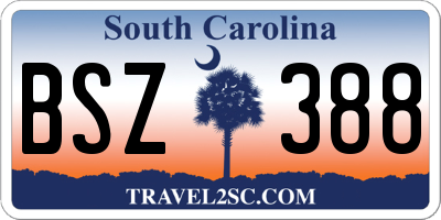 SC license plate BSZ388