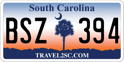 SC license plate BSZ394