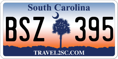 SC license plate BSZ395