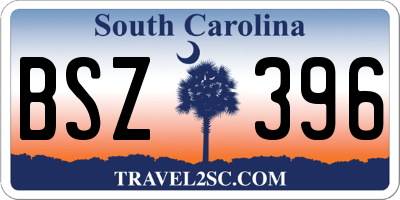 SC license plate BSZ396