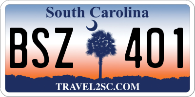 SC license plate BSZ401