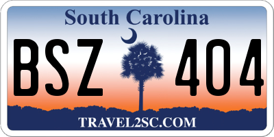 SC license plate BSZ404