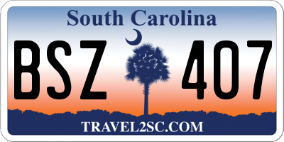 SC license plate BSZ407