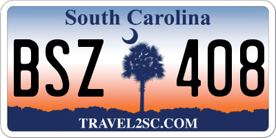 SC license plate BSZ408