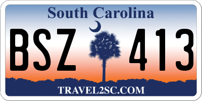 SC license plate BSZ413