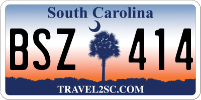 SC license plate BSZ414