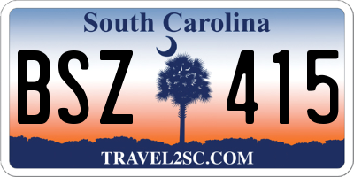 SC license plate BSZ415