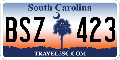 SC license plate BSZ423