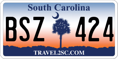 SC license plate BSZ424