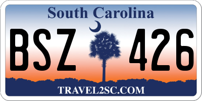 SC license plate BSZ426