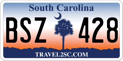 SC license plate BSZ428
