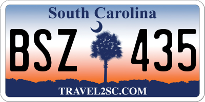 SC license plate BSZ435