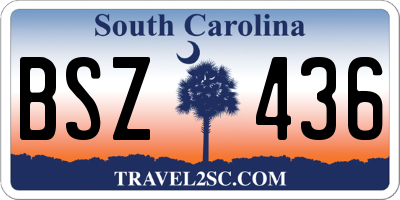 SC license plate BSZ436