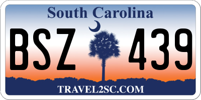 SC license plate BSZ439