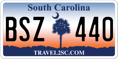 SC license plate BSZ440