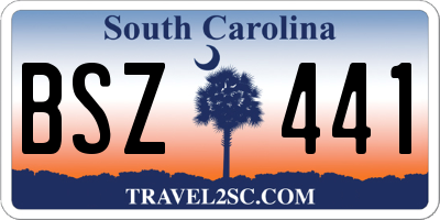 SC license plate BSZ441