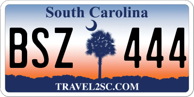 SC license plate BSZ444