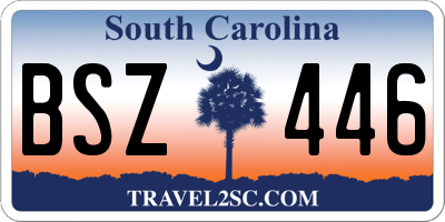 SC license plate BSZ446