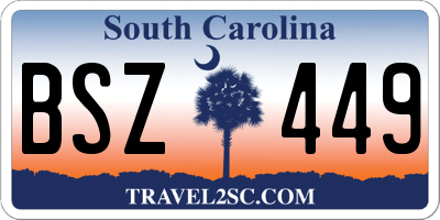SC license plate BSZ449