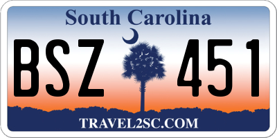 SC license plate BSZ451