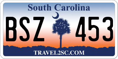 SC license plate BSZ453