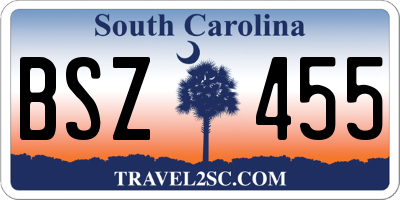 SC license plate BSZ455