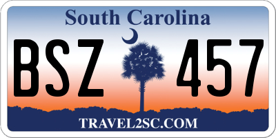 SC license plate BSZ457