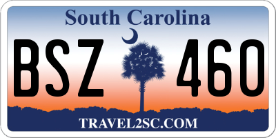 SC license plate BSZ460
