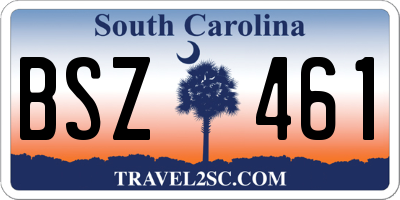 SC license plate BSZ461