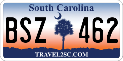 SC license plate BSZ462