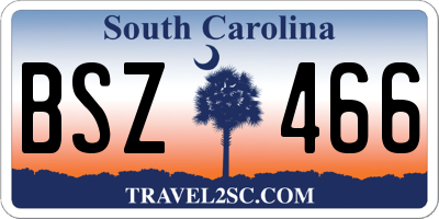 SC license plate BSZ466