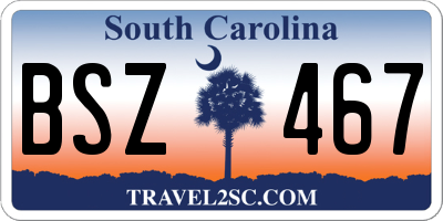 SC license plate BSZ467