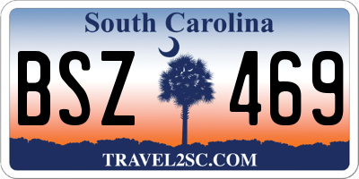 SC license plate BSZ469