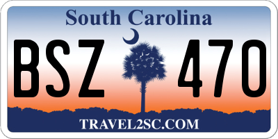 SC license plate BSZ470