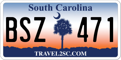 SC license plate BSZ471