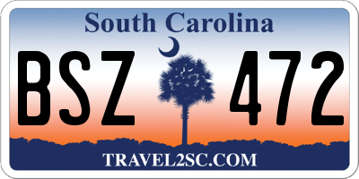 SC license plate BSZ472