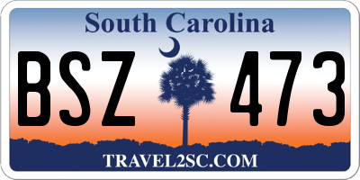 SC license plate BSZ473
